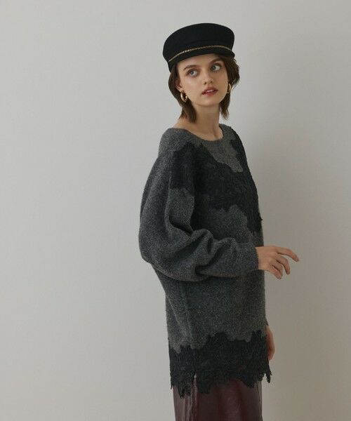 GRACE CONTINENTAL / グレースコンチネンタル ニット・セーター | レースドルマンニットトップ | 詳細15