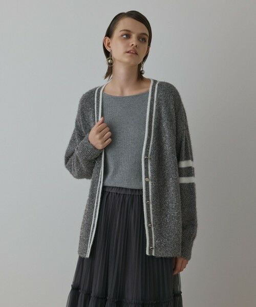 GRACE CONTINENTAL / グレースコンチネンタル カーディガン・ボレロ | グリッターニットカーディガン | 詳細14