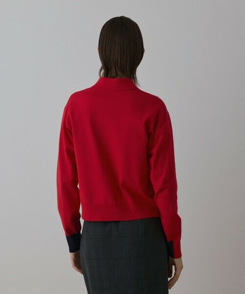 GRACE CONTINENTAL / グレースコンチネンタル カーディガン・ボレロ | バイカラーロゴニットカーディガン | 詳細2