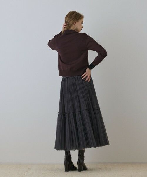 GRACE CONTINENTAL / グレースコンチネンタル カーディガン・ボレロ | バイカラーロゴニットカーディガン | 詳細10