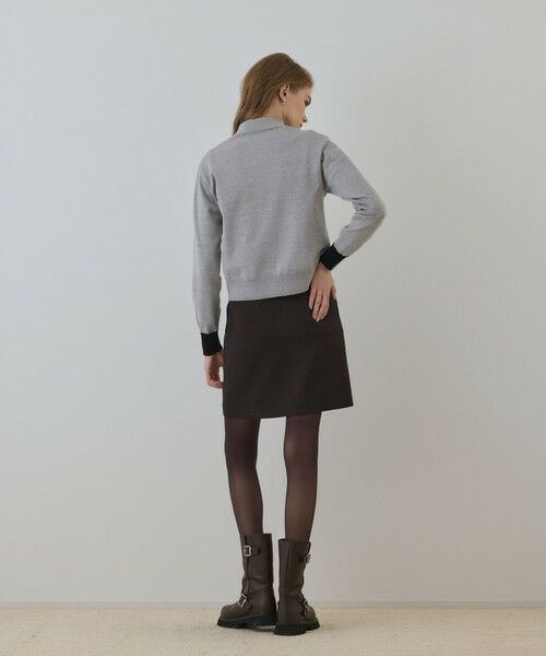 GRACE CONTINENTAL / グレースコンチネンタル カーディガン・ボレロ | バイカラーロゴニットカーディガン | 詳細20