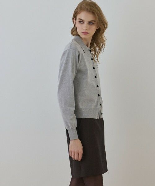GRACE CONTINENTAL / グレースコンチネンタル カーディガン・ボレロ | バイカラーロゴニットカーディガン | 詳細23
