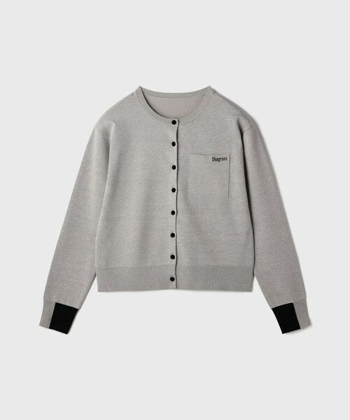 GRACE CONTINENTAL / グレースコンチネンタル カーディガン・ボレロ | バイカラーロゴニットカーディガン | 詳細24