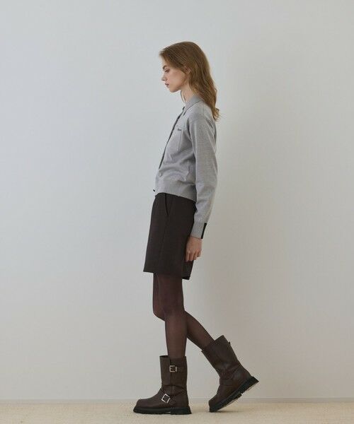 GRACE CONTINENTAL / グレースコンチネンタル カーディガン・ボレロ | バイカラーロゴニットカーディガン | 詳細19