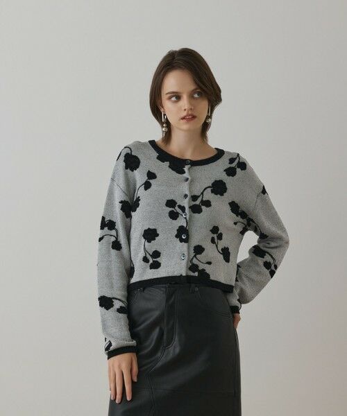 GRACE CONTINENTAL / グレースコンチネンタル カーディガン・ボレロ | フクレジャガードニットカーディガン | 詳細3