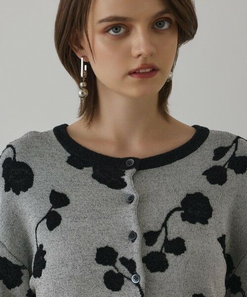 GRACE CONTINENTAL / グレースコンチネンタル カーディガン・ボレロ | フクレジャガードニットカーディガン | 詳細5