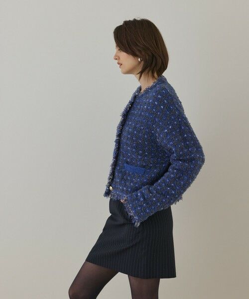 GRACE CONTINENTAL / グレースコンチネンタル カーディガン・ボレロ | ツイードニットショートカーディガン | 詳細5
