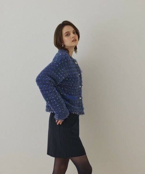 GRACE CONTINENTAL / グレースコンチネンタル カーディガン・ボレロ | ツイードニットショートカーディガン | 詳細7