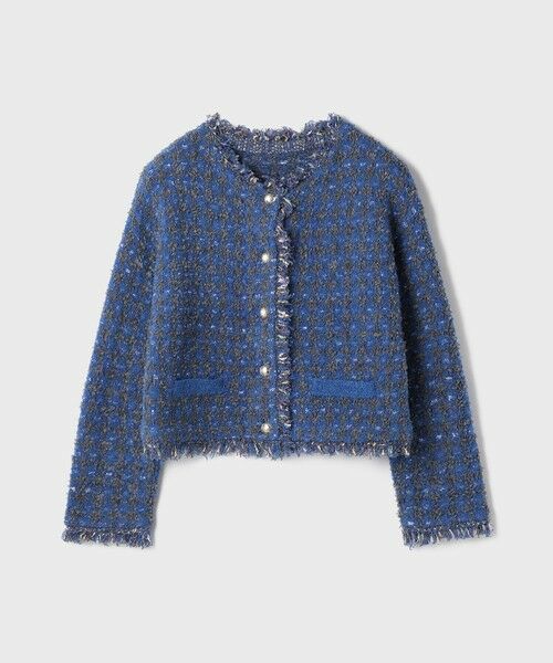 GRACE CONTINENTAL / グレースコンチネンタル カーディガン・ボレロ | ツイードニットショートカーディガン | 詳細8