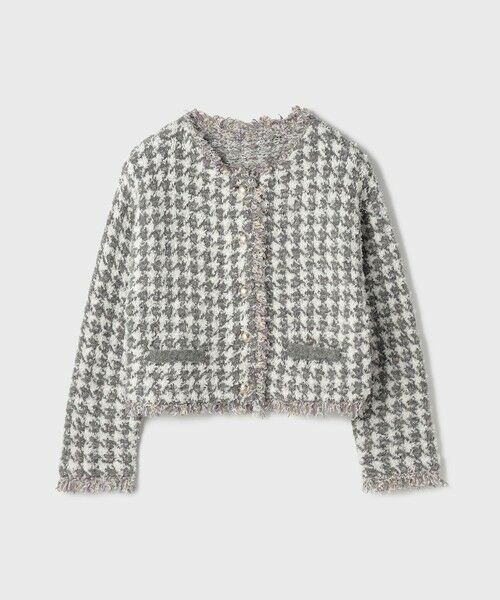 GRACE CONTINENTAL / グレースコンチネンタル カーディガン・ボレロ | ツイードニットショートカーディガン | 詳細14