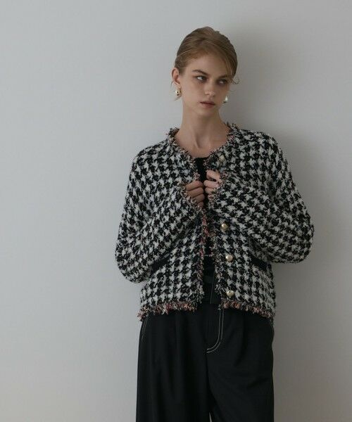GRACE CONTINENTAL / グレースコンチネンタル カーディガン・ボレロ | ツイードニットショートカーディガン | 詳細19