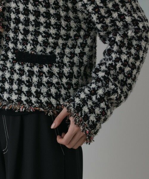 GRACE CONTINENTAL / グレースコンチネンタル カーディガン・ボレロ | ツイードニットショートカーディガン | 詳細24
