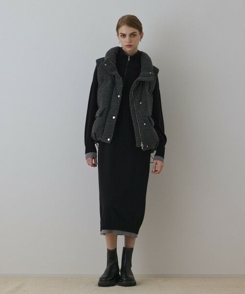 GRACE CONTINENTAL / グレースコンチネンタル ダウンジャケット・ベスト | スタンドニットダウンベスト | 詳細1