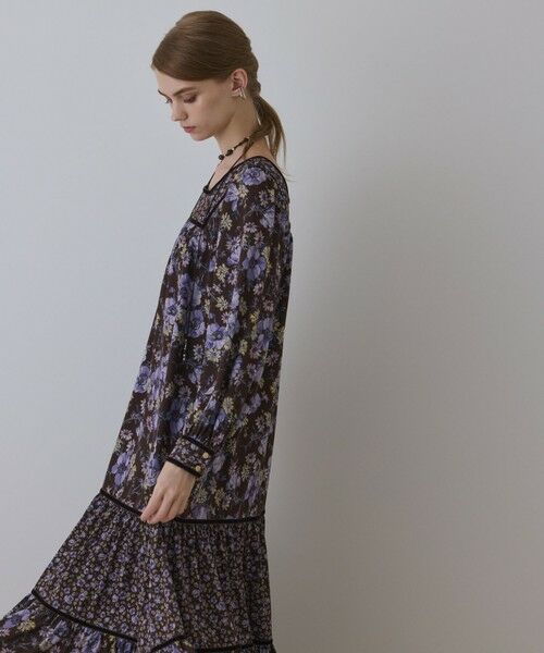 GRACE CONTINENTAL / グレースコンチネンタル ロング・マキシ丈ワンピース | ボタニカルティアードワンピース | 詳細4