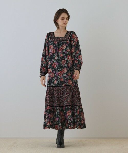 GRACE CONTINENTAL / グレースコンチネンタル ロング・マキシ丈ワンピース | ボタニカルティアードワンピース | 詳細8