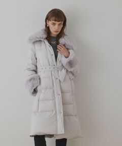 ファーカラーロングダウン