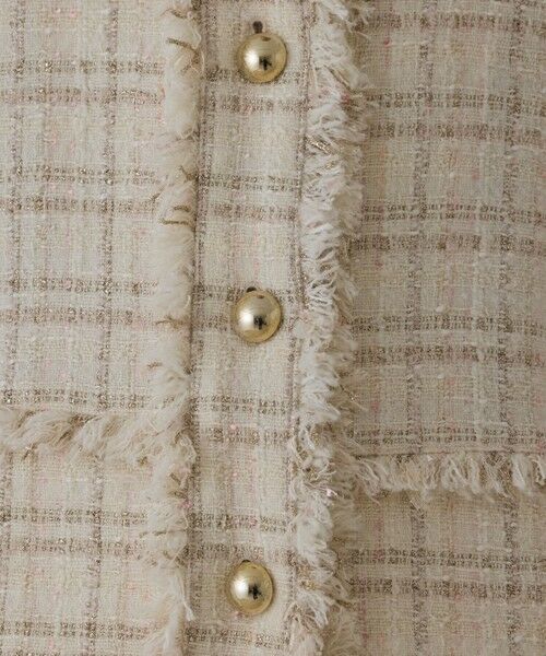 GRACE CONTINENTAL / グレースコンチネンタル ノーカラージャケット | フレアスリーブツイードジャケット | 詳細8
