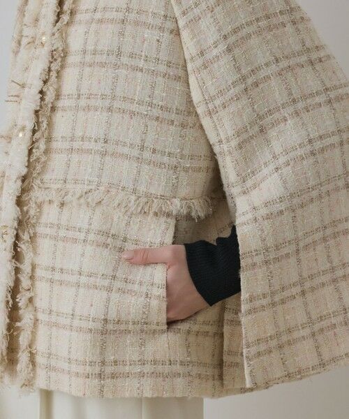 GRACE CONTINENTAL / グレースコンチネンタル ノーカラージャケット | フレアスリーブツイードジャケット | 詳細9