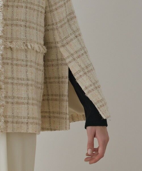 GRACE CONTINENTAL / グレースコンチネンタル ノーカラージャケット | フレアスリーブツイードジャケット | 詳細10