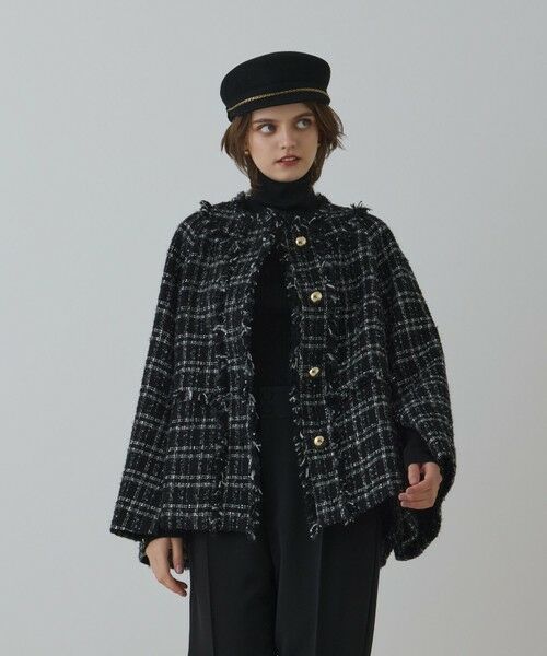 GRACE CONTINENTAL / グレースコンチネンタル ノーカラージャケット | フレアスリーブツイードジャケット | 詳細18