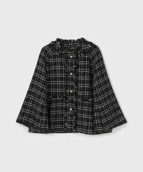 GRACE CONTINENTAL / グレースコンチネンタル ノーカラージャケット | フレアスリーブツイードジャケット | 詳細19