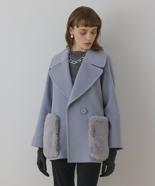 GRACE CONTINENTAL / グレースコンチネンタル ピーコート | ファーポケットピーコート | 詳細12