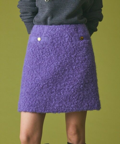 GRACE CONTINENTAL / グレースコンチネンタル ミニ・ひざ丈スカート | リングウールミニスカート | 詳細1