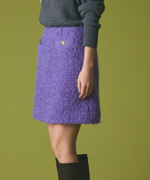 GRACE CONTINENTAL / グレースコンチネンタル ミニ・ひざ丈スカート | リングウールミニスカート | 詳細3