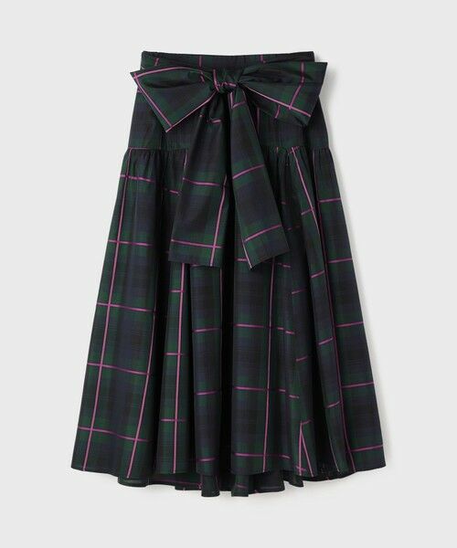 GRACE CONTINENTAL / グレースコンチネンタル ロング・マキシ丈スカート | シルクブラックウォッチスカート | 詳細10