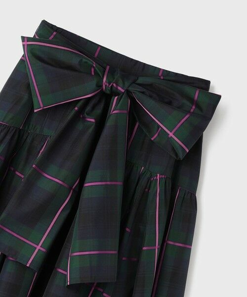 GRACE CONTINENTAL / グレースコンチネンタル ロング・マキシ丈スカート | シルクブラックウォッチスカート | 詳細12