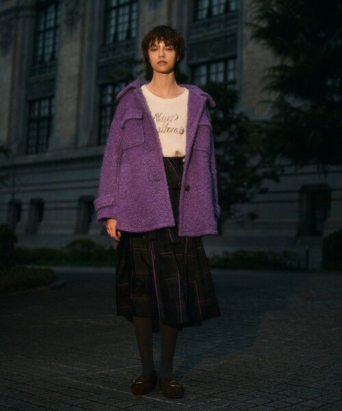 GRACE CONTINENTAL / グレースコンチネンタル ロング・マキシ丈スカート | シルクブラックウォッチスカート | 詳細9