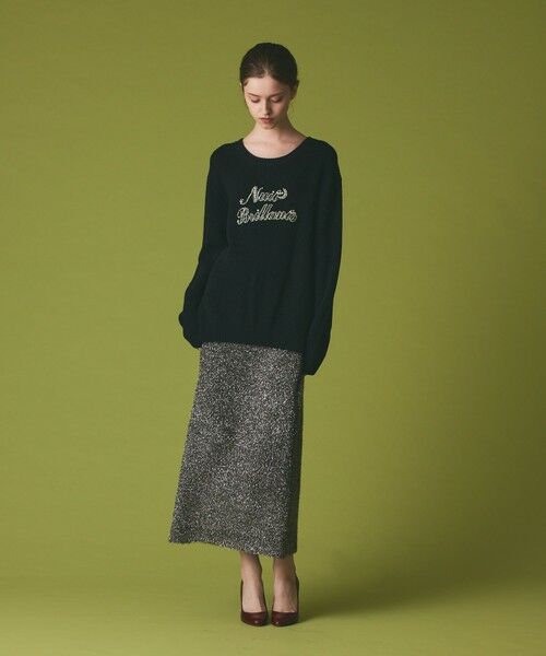 GRACE CONTINENTAL / グレースコンチネンタル ロング・マキシ丈スカート | フェザーヤーンシャイニースカート | 詳細6