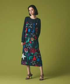 GRACE CONTINENTAL / グレースコンチネンタル ロング・マキシ丈ワンピース | プリントコンビドレス