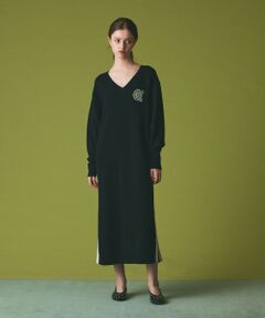 GRACE CONTINENTAL / グレースコンチネンタル ロング・マキシ丈ワンピース | ライン配色ニットワンピース