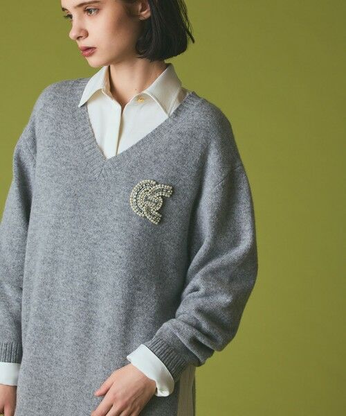 GRACE CONTINENTAL / グレースコンチネンタル ロング・マキシ丈ワンピース | ライン配色ニットワンピース | 詳細1