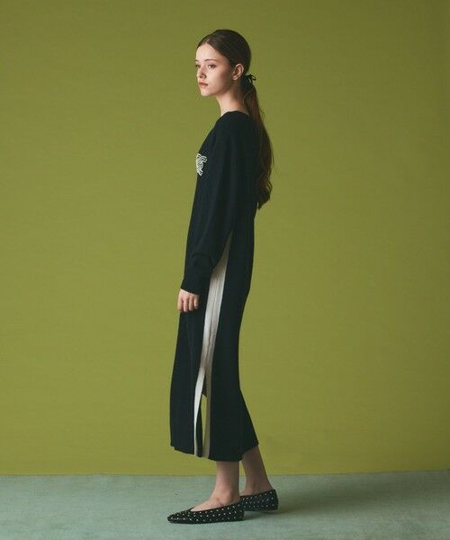 GRACE CONTINENTAL / グレースコンチネンタル ロング・マキシ丈ワンピース | ライン配色ニットワンピース | 詳細6