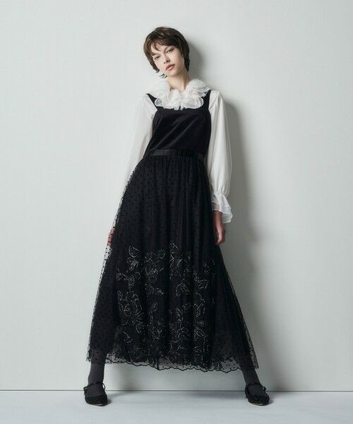 GRACE CONTINENTAL / グレースコンチネンタル ドレス | ドットフラワーembドレス | 詳細6