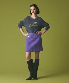 GRACE CONTINENTAL / グレースコンチネンタル ニット・セーター | ビジューロゴニットトップ