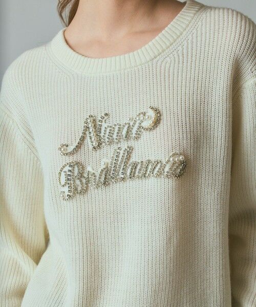 GRACE CONTINENTAL / グレースコンチネンタル ニット・セーター | ビジューロゴニットトップ | 詳細3