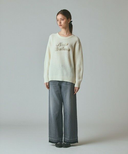 GRACE CONTINENTAL / グレースコンチネンタル ニット・セーター | ビジューロゴニットトップ | 詳細4