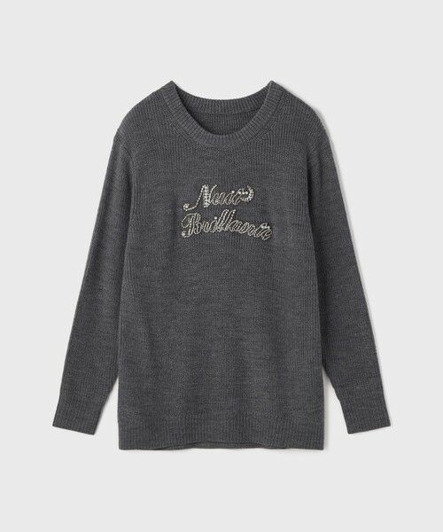 GRACE CONTINENTAL / グレースコンチネンタル ニット・セーター | ビジューロゴニットトップ | 詳細13