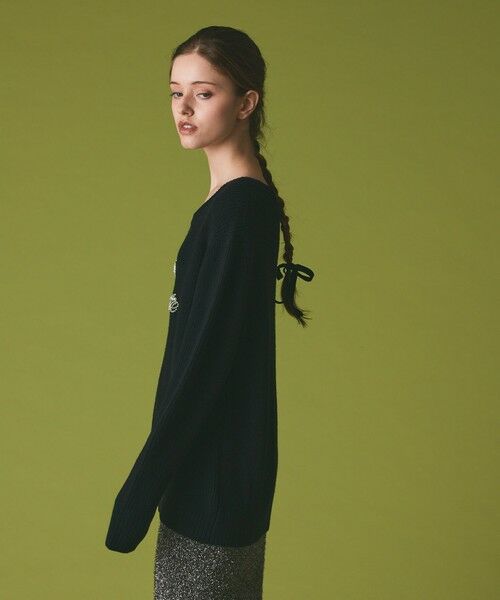 GRACE CONTINENTAL / グレースコンチネンタル ニット・セーター | ビジューロゴニットトップ | 詳細15