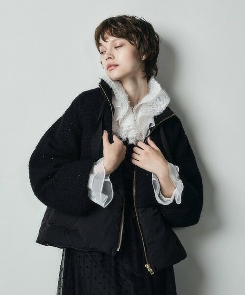 GRACE CONTINENTAL / グレースコンチネンタル ブルゾン | ツイードコンビパフィーブルゾン | 詳細14