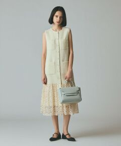 GRACE CONTINENTAL / グレースコンチネンタル ドレス | チュールコンビツイードワンピース