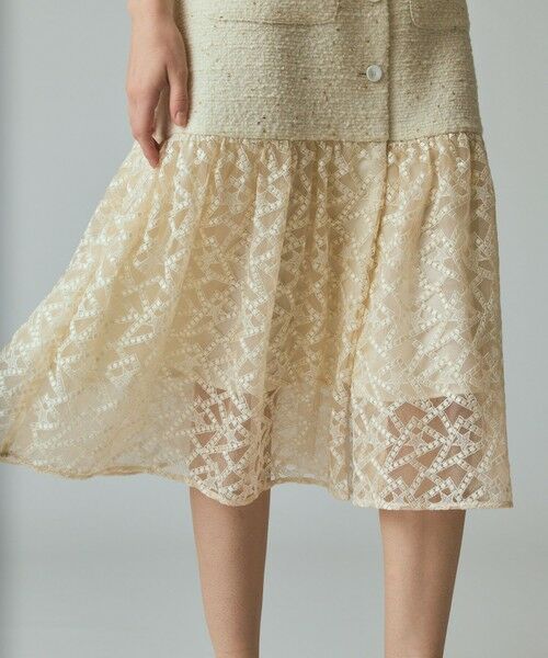 GRACE CONTINENTAL / グレースコンチネンタル ドレス | チュールコンビツイードワンピース | 詳細4