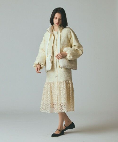 GRACE CONTINENTAL / グレースコンチネンタル ドレス | チュールコンビツイードワンピース | 詳細5