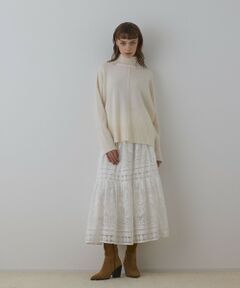 GRACE CONTINENTAL / グレースコンチネンタル ロング・マキシ丈スカート | レースティアードスカート