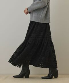 GRACE CONTINENTAL / グレースコンチネンタル ロング・マキシ丈スカート | レースティアードスカート