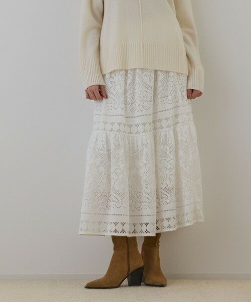 GRACE CONTINENTAL / グレースコンチネンタル ロング・マキシ丈スカート | レースティアードスカート | 詳細3