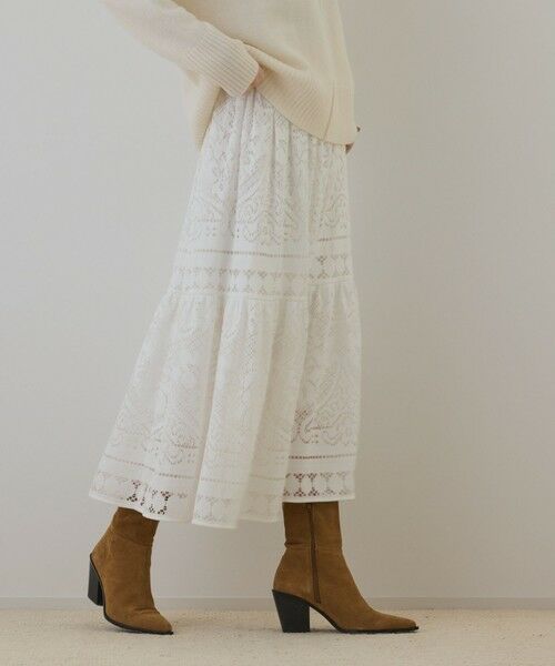 GRACE CONTINENTAL / グレースコンチネンタル ロング・マキシ丈スカート | レースティアードスカート | 詳細4